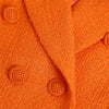 KEYANKETIAN 2023 Textured Short Sleeveless Vest Jacket Double Breasted Slim Fit Suit Collar Vest Ladies Short Orange