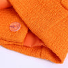 KEYANKETIAN 2023 Textured Short Sleeveless Vest Jacket Double Breasted Slim Fit Suit Collar Vest Ladies Short Orange