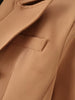 KEYANKETIAN ZA Women's blazer camel-colored metal buttons double-breasted pocket dress jacket office lady blazer top