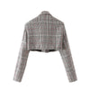 KEYANKETIAN Za Short suit jacket, skirt suit, elegant jacket houndstooth suit jacket, female office outfit, mini skirt suit