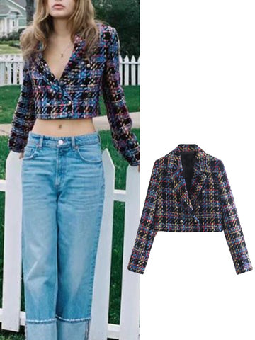 KJMYYX Spring Autumn Women Textured Blazer Coats 2023 Single Breasted Long Sleeve Jacket Female Outerwear Chic Tops