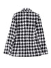 KLKXMYT TRAF Women 2023 Houndstooth Tweed Blazer Coat Vintage Long Sleeve Casual Female Outerwear Chic Jacket