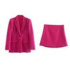 KLKXMYT Traf Women Suits With Skirt Sets 2023 Slim Casual Blazer Jacket Mini Skirt Set Woman 2 Pieces Chic Female Suit