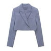 KLKXMYT Traf Women Suits With Skirt Sets Cropped Blazer Set Woman 2 Pieces Short Jacket Suit Mini Skirts Female Oufits