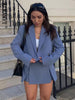 KLKXMYT Traf Women Suits With Skirt Sets Cropped Blazer Set Woman 2 Pieces Short Jacket Suit Mini Skirts Female Oufits