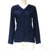 2022 Autumn Blouse New Fashion Women Tops Chiffon Solid Shirt Office Ladies Plain Roll Sleeve Blouse Tops V-Neck kimono