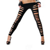 Fashion Leggings Irregular Hole Hollow Womens Leggins Sexy Low Waist Black Summer Slim Punk Rock Elastic Bandage Femme Pants