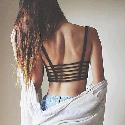 Women Girls Sexy Padded Bra Crop Tops Vest Summer Beach Tank Tops Fashion Chic
