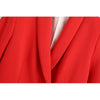 KONDALA Women Office Lady Chic Red Blazer Oversized Double Breasted V Neck Long Blazer Female Stylish Elegant Women Jackets Tops