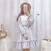 KOSAHIKI Kawaii Lolita Dress Women Japanese Sweet Robe 2022 Auutmn Long Sleeve Ruffle Patch Lace Dresses Girls Cosplay Vestido