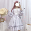 KOSAHIKI Kawaii Lolita Dress Women Japanese Sweet Robe 2022 Auutmn Long Sleeve Ruffle Patch Lace Dresses Girls Cosplay Vestido