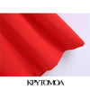 KPYTOMOA Women 2022 Office Wear Double Breasted Blazer Coat Vintage Long Sleeve Flap Pockets Female Outerwear Chic Veste