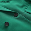 KPYTOMOA Women 2022 Oversized Double Breasted Blazer Coat Vintage Long Sleeve Flap Pockets Female Outerwear Chic Veste