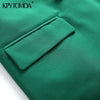 KPYTOMOA Women 2022 Oversized Double Breasted Blazer Coat Vintage Long Sleeve Flap Pockets Female Outerwear Chic Veste