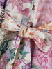 KPYTOMOA Women  Chic With Belt Floral Print Mini Dress Vintage Long Sleeve Button-up Female Dresses Vestidos Mujer