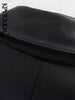 KPYTOMOA Women Double Breasted Faux Leather Blazer Coat Vintage Long Sleeve Flap Pockets Female Outerwear Chic Vestes