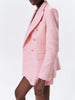KUMSVAG 2023 Summer Women Casual Blazers Coats Slim Veins Double Breasted Solid Female Elegant OL Street Blazer Outerwear