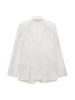 KUMSVAG 2023 Summer Women Casual White Blazers Coats Loose Long Sleeve Notched Female Elegant Street Blazer Outerwear