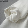 KUSAHIKI Causal Women Cotton Linen Blazer Coat Long Sleeve 2023 Summer Thin Suit Jacket Korean Solid Blazers Feminimos