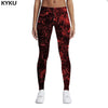 Brand New 3D Black Splatter Print Women Legging Skinny Long Woman Leggins Women Pant Ink Point Leggings Flame Punk Gothic