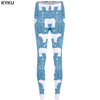 Geometry Leggings Wood Print Legging Color High Waist Slim Pants Sexy Women Warm Winter Push up