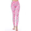 Pink Leggings Mandala Flowers Lycra Sexy Legging Summer Women Legging High Waist 3d Print Slim Women Leggings Lycra Fitness