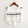 New 2022 Fashion Women Crop Top Sleeveless Cat Princess Print Summer Casual Top Women Short Cropped Tops Vest Tank Tops