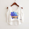 New 2022 Fashion Women Crop Top Sleeveless Cat Princess Print Summer Casual Top Women Short Cropped Tops Vest Tank Tops