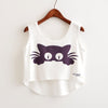 New 2022 Fashion Women Crop Top Sleeveless Cat Princess Print Summer Casual Top Women Short Cropped Tops Vest Tank Tops