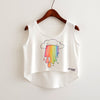 New 2022 Fashion Women Crop Top Sleeveless Cat Princess Print Summer Casual Top Women Short Cropped Tops Vest Tank Tops