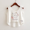 New 2022 Fashion Women Crop Top Sleeveless Cat Princess Print Summer Casual Top Women Short Cropped Tops Vest Tank Tops