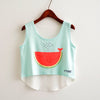 New 2022 Fashion Women Crop Top Sleeveless Cat Princess Print Summer Casual Top Women Short Cropped Tops Vest Tank Tops