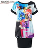 Kaige.Nina women dress Print Dress casual dress women dress plus size women clothing vestido de festa 2204