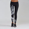 White Black Fitness Women Sporting Leggings Fashion Trees 3D Printed Bodybuilding Pants Joggers Workout Leggins