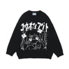 Kawaii Anime Women's Sweater Oversized Y2k Top 2023 Harajuku Long Sleeve Pullover Goth Streetwear Knitted Vintage Kawaii Jumpers