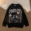 Kawaii Anime Women's Sweater Oversized Y2k Top 2023 Harajuku Long Sleeve Pullover Goth Streetwear Knitted Vintage Kawaii Jumpers