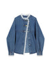 Kawaii Casual Women Denim Jacket Autumn Loose Y2k Tops Turn Down Collar Classic Jeans Streetwear Autumn All-Match Outwear Coats