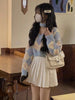 Kawaii Cropped Pullovers Women Argyle Sweater Tender Design Retro Loose School Y2L Blusa Ulzzang Female College Cozy Young Tops