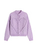 Kawaii Knitted Cardigan Sweater Women Crew Neck Button Female Vintage Sweaters Long Sleeve Autumn Oversized Jumper Top