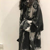 Kemeja Wanita Modis Tie Dye Turn-Down Kerah Longgar Chic Harajuku Umum Ulzzang Feminino Blus Musim Gugur Leisure Trendi