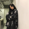 Kemeja Wanita Modis Tie Dye Turn-Down Kerah Longgar Chic Harajuku Umum Ulzzang Feminino Blus Musim Gugur Leisure Trendi