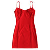 Sexy Slip Bodycon Club Dress Cotton Blend Summer Sleeveless Party Dress Feminino Vestidos Mini Sundress Red Casual Dress