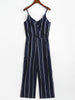 Women Striped Jumpsuit Spaghetti Strap Sleeveless V-Neck Romper Playsuit Summer Female Overalls Long Trousers Pants