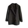 Khaki Long Blazer Women 2022 Autumn Loose Solid Color Coat Female  Korean Style Casual Black Blazer Office Coat