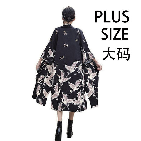Kimono cardigan Womens tops and blouses Japanese streetwear women tops summer 2023 long shirt female plus size FF001