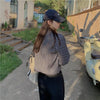 Kimotimo Crop Blazer Jacket 2023 Autumn Women Long Sleeve Houndstooth Notched Office Lady High Street Elegant Women Coat