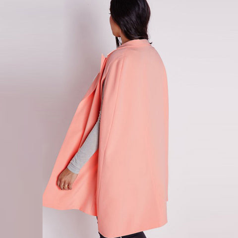 Kissmilk Plus Size 2022 Autumn Longline Blazer Solid Champagne Split Sleeve None Breasted Coat Loose  Blazer Large Size 3XL 6XL