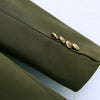 Klacwaya 2023 Women Double Breasted Blazer Vintage Notched Collar Long Sleeve Female Army Green Streetwear Suit Coat