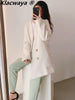 Klacwaya Blazer Women Jacket Tweed Blazer Outfit Women Clothing Woman Blazers 2023 Female Office Wear Women
