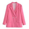 Klacwaya Woman Blazer 2023 Jacket Women Clothing Pink Casual Coat Female Blazers Mujer